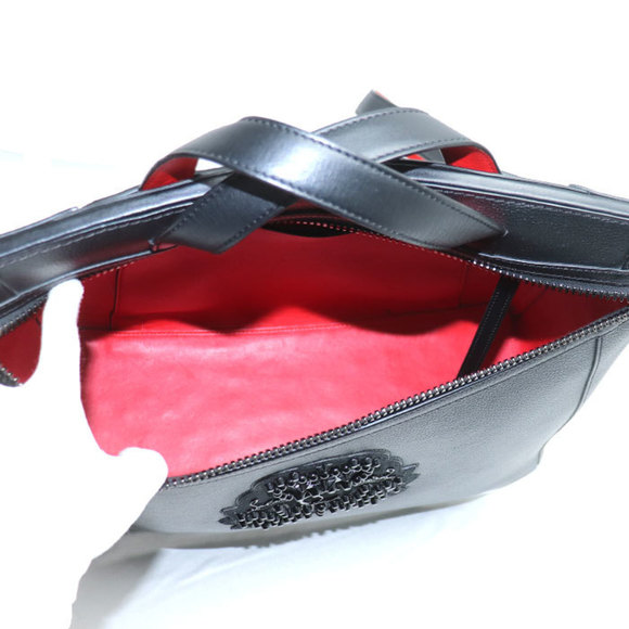 Christian Louboutin Cabado Backpack/Daypack Black Red 3175114 Unisex